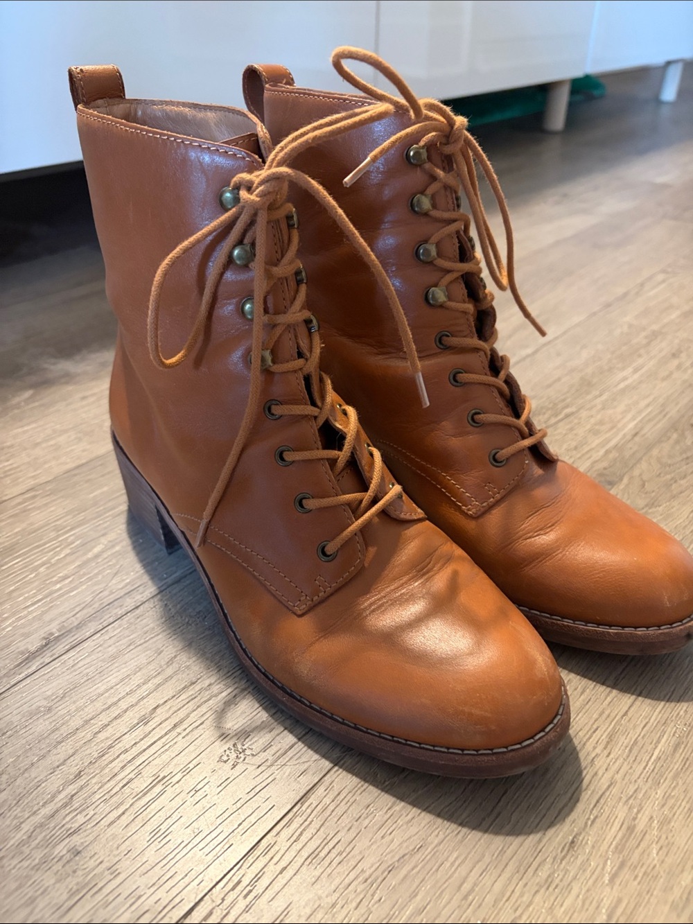 Madewell Leather Lace-Up Women's Ankle Boots